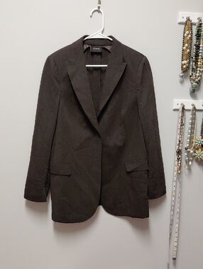 Akris Punto Chocolate Brown Two-Button Wool Blazer